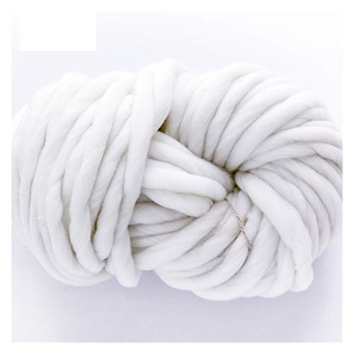 Häkelgarn,Grobes Garn Das Fegen des sweatest-groben Handstricks DIY gewebt Decke gewebte Schal-Gruppe dicke Linie Hand(White) von MITINGER
