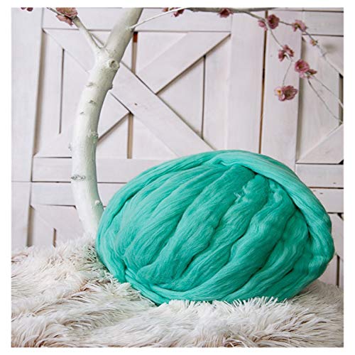 Häkelgarn,Grobes Garn Dicke klobige Garn weiche Garn DIY sperrige Arm-Roving-Strick-Decke Hand Strick-Spinning-Häkeln-Hutschal(Green 500g) von MITINGER
