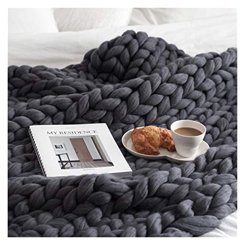 Häkelgarn,Grobes Garn Dicke klobige Garn weiche Garn DIY sperrige Arm-Roving-Strick-Decke Hand Strick-Spinning-Häkeln-Hutschal(Rose 1000g) von MITINGER