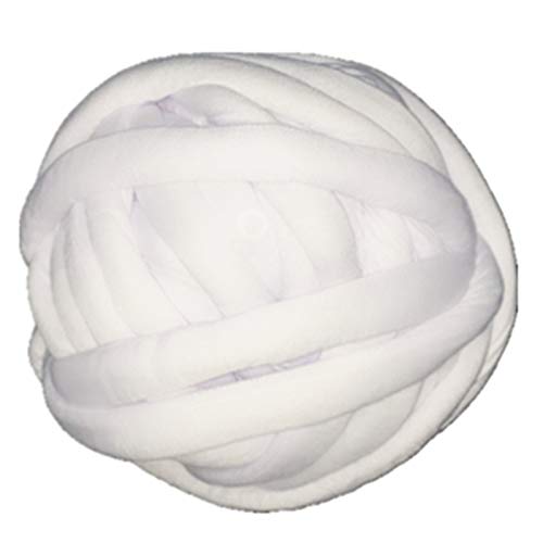 Häkelgarn,Grobes Garn Dickes klobiges Garn for Hand stricken super sperrig häkeln weiche große Baumwoll-Polyester-DIY-Armstrick-Spinngarn for Decke(White) von MITINGER