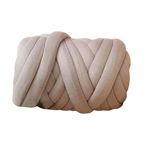 Häkelgarn,Grobes Garn Grobstrickgarn, Riesengarn, Häkeln, 250 g, Jumbo-Schlauchgarn, Stricken, weiches, sperriges Garn for Teppichherstellung, Überwurf, Hüte, Schals, Haustierbett(Gray) von MITINGER
