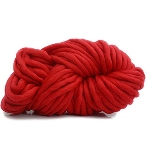 Häkelgarn,Grobes Garn Hand strickende Decke Hüte super dickes klobiges Garn, das sperriger Garn 250g pro Lot reicht(Red) von MITINGER