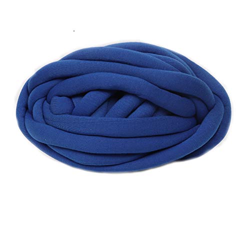 Häkelgarn,Grobes Garn Irround Garn super dicke Baumwollstreifen Handgewebte Decke Linie Maschine Keine Haare(Sapphire) von MITINGER
