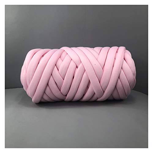 Häkelgarn,Grobes Garn Super Chunky Garn Baumwollgarn Arm Strickgarn Giant Sperry Große Baumwolle Tupe Strick Decke Braid(Baby pink) von MITINGER