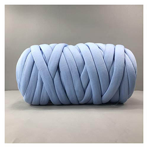 Häkelgarn,Grobes Garn Super Chunky Garn Baumwollgarn Arm Strickgarn Giant Sperry Große Baumwolle Tupe Strick Decke Braid(Blue) von MITINGER