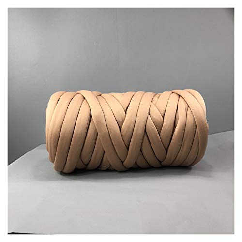 Häkelgarn,Grobes Garn Super Chunky Garn Baumwollgarn Arm Strickgarn Giant Sperry Große Baumwolle Tupe Strick Decke Braid(Khaki) von MITINGER