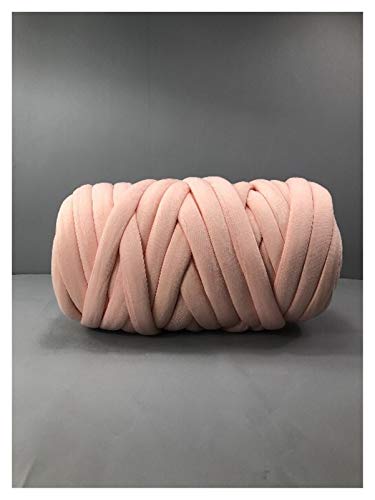 Häkelgarn,Grobes Garn Super Chunky Garn Baumwollgarn Arm Strickgarn Giant Sperry Große Baumwolle Tupe Strick Decke Braid(Light pink) von MITINGER