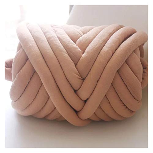 Häkelgarn,Grobes Garn Super Chunky Garn Waschbare Hand Strickgarn Decke Garn Baumwollrohrgarn Alternative Haustierfreundlich 250g(Camel) von MITINGER