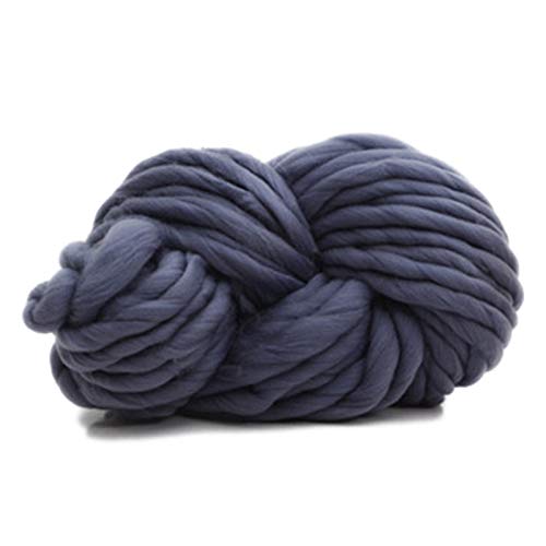 Häkelgarn,Grobes Garn Super chunky Garn Mischte Arm Stricken Decke Garn sperrige Roving für Hand stricken Häkeln Decken Hüte Pullover Teppiche(Dark grey) von MITINGER