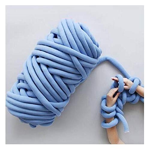 Häkelgarn,Grobes Garn Super dicke klobige Baumwollgarn DIY sperrige Arm-Roving-Strick-Decke Hand Strick-Spin-Garn-DIY-Decke-Zubehör(Blue 1kg) von MITINGER