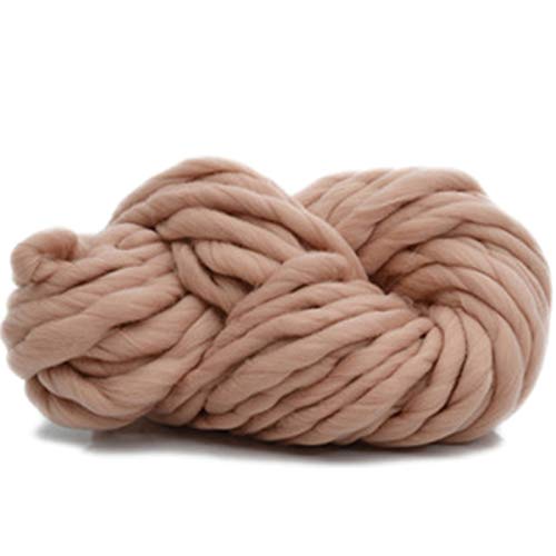 Häkelgarn,Grobes Garn Super dicke klobige Garne sperrige, roving große Hand strickende Deckengarn für drehende Hand stricken Häkeln(Camel) von MITINGER