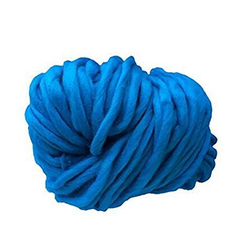 Häkelgarn,Grobes Garn Super dicke klobige Garne sperrige, roving große Hand strickende Deckengarn für drehende Hand stricken Häkeln(Peacork blue) von MITINGER