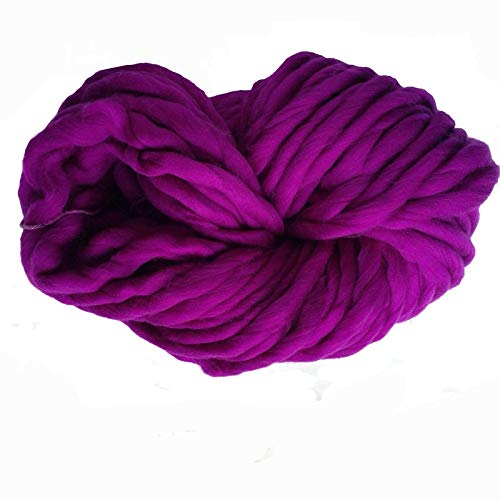 Häkelgarn,Grobes Garn Super dicke klobige Garne sperrige, roving große Hand strickende Deckengarn für drehende Hand stricken Häkeln(Purple) von MITINGER