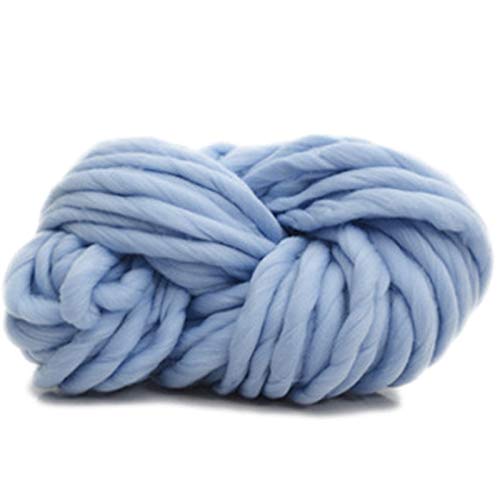 Häkelgarn,Grobes Garn Super dicke klobige Garne sperrige, roving große Hand strickende Deckengarn für drehende Hand stricken Häkeln(Sky blue) von MITINGER
