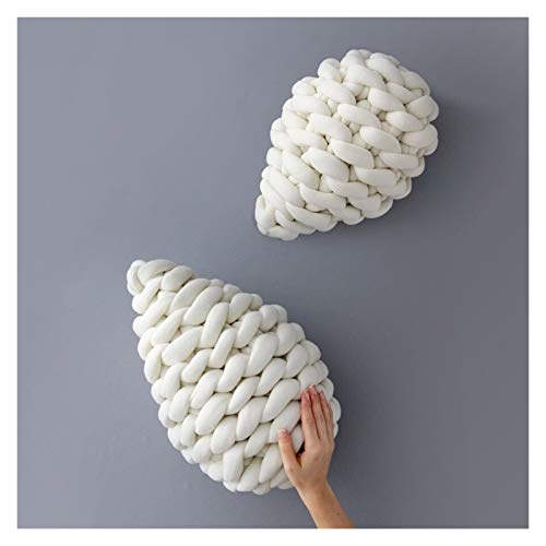 Häkelgarn,Grobes Garn Super dickes handgemachtes Bett Anti-Collision-Teppich-DIY(Milk White 2.5cm) von MITINGER