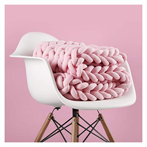 Häkelgarn,Grobes Garn Super dickes handgemachtes Bett Anti-Collision-Teppich-DIY(Pink 2.5cm) von MITINGER