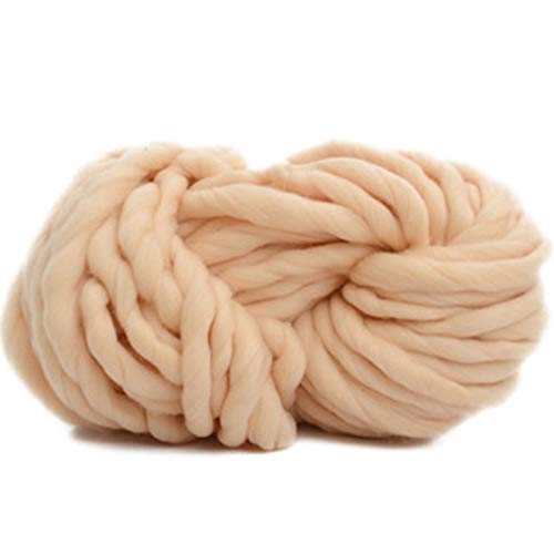 Häkelgarn,Grobes Garn Superweiche klobige Garn sperrig häkelnd dickes Garn für Hand strickende Decke 250g pro Stück(Beige) von MITINGER