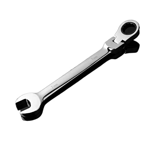MITINGER Ringmaulschlüssel,Ratschenschlüssel 6-24mm Ratsche Flexible Spanner Key Handwerkzeug Autoschlüssel Open End Ring-Schlüssel-Schlüssel Auto Qualitäts-Chrom Stahl Wrench(6MM) von MITINGER