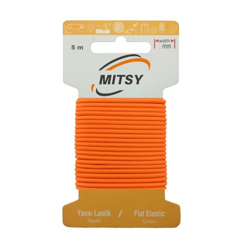MITSY Reißfeste Gummiband Gummibänder zum Nähen Breit 3 mm Stark Gummilitze für Hosengummi Haushalt DIY Handwerk Stoffe zum Nahen von MITSY