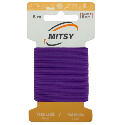 MITSY Reißfeste Gummiband Gummibänder zum Nähen Breit 8 mm Stark Gummilitze für Hosengummi Haushalt DIY Handwerk Stoffe zum Nahen MITSY Reißfeste Gummiband Gummibänder zum Nähen Breit 8 mm Stark Gummilitze für Hosengummi Haushalt DIY Handwerk Stoffe zum Nahen von MITSY
