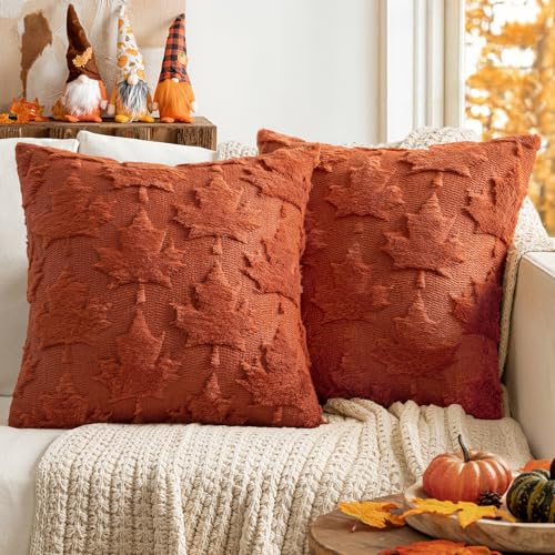 MIULEE 2er Set Kissenbezug Herbst Dekokissen Kissenhülle Sofakissen Wolle Massives Ahornblatt Couchkissen kuschelkissen Halloween DunkelKaramell 45x45CM MIULEE 2er Set Kissenbezug Herbst Dekokissen Kissenhülle Sofakissen Wolle Massives Ahornblatt Couchkissen kuschelkissen Halloween DunkelKaramell 45x45CM von MIULEE