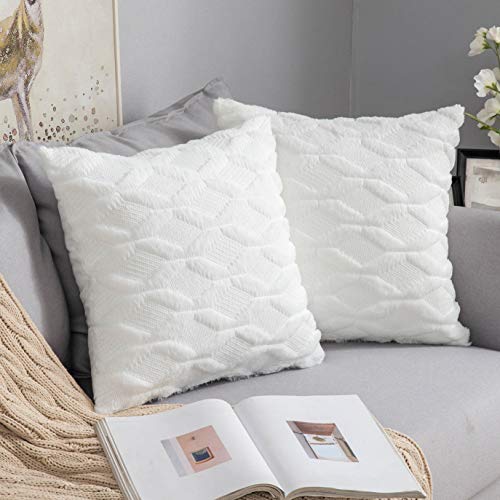 MIULEE Kissenbezüge 2er Set Wolle Sofakissen Sanft Dekokissen Weich Kissenbezug Couchkissen Dekorativ Zierkissenbezug für Sofa Bett Wohnzimmer klassischer Style Reines Weiß 40x40cm MIULEE Kissenbezüge 2er Set Wolle Sofakissen Sanft Dekokissen Weich Kissenbezug Couchkissen Dekorativ Zierkissenbezug für Sofa Bett Wohnzimmer klassischer Style Reines Weiß 40x40cm von MIULEE