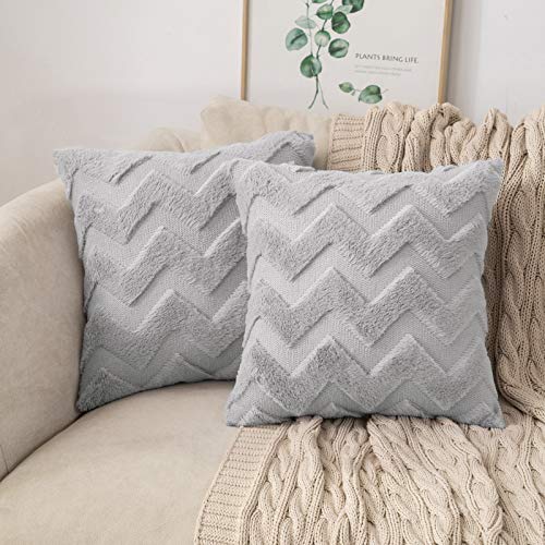 MIULEE 2er Set Wolle Kissenbezüge Sofakissen Dekokissen Welle Polyster Kissenbezüge Couchkissen Weich Kissenbezug Zierkissenbezug Versteckter Reißverschluss Wohnzimmer Schlafzimmer Hellgrau 45x45cm MIULEE 2er Set Wolle Kissenbezüge Sofakissen Dekokissen Welle Polyster Kissenbezüge Couchkissen Weich Kissenbezug Zierkissenbezug Versteckter Reißverschluss Wohnzimmer Schlafzimmer Hellgrau 45x45cm von MIULEE