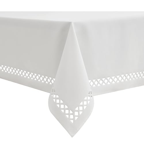 MIULEE Leinen Optik Tischdecke Weiß Tischdecken 140x300cm Abwaschbar Lotuseffekt Eckig Rechteckig Tischtuch Polyester Wasserabweisend Tischwäsche Abwischbare Tafeldecke für Party Küche MIULEE Leinen Optik Tischdecke Weiß Tischdecken 140x300cm Abwaschbar Lotuseffekt Eckig Rechteckig Tischtuch Polyester Wasserabweisend Tischwäsche Abwischbare Tafeldecke für Party Küche von MIULEE