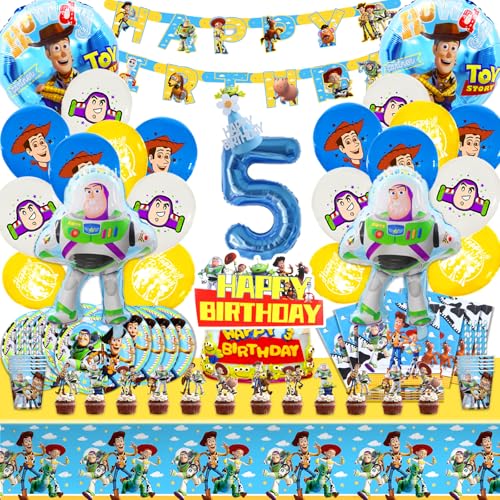 101Teiliges 5 jahre Geburtstag Deko Set, 5 jahre Partygeschirr Set Luftballons, 5 jahre Dekoration Geburtstag Luftballons, Banner Tischdecke Teller Kuchendeckel etc Jungen und Mädchen Party Supplies 101Teiliges 5 jahre Geburtstag Deko Set, 5 jahre Partygeschirr Set Luftballons, 5 jahre Dekoration Geburtstag Luftballons, Banner Tischdecke Teller Kuchendeckel etc Jungen und Mädchen Party Supplies von MIUNUO