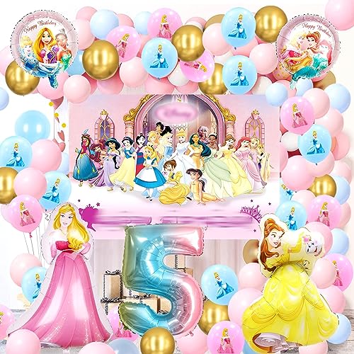 71 Stück 5 Jahre Prinzessin Geburtstagsdeko, 5 Jahre Prinzessin Luftballons Geburtstagsfeier, Prinzessin Hintergrund, Geburtstagsdeko Prinzessin,Prinzessin Party Deko Kindergeburtstag für Mädchen 71 Stück 5 Jahre Prinzessin Geburtstagsdeko, 5 Jahre Prinzessin Luftballons Geburtstagsfeier, Prinzessin Hintergrund, Geburtstagsdeko Prinzessin,Prinzessin Party Deko Kindergeburtstag für Mädchen von MIUNUO