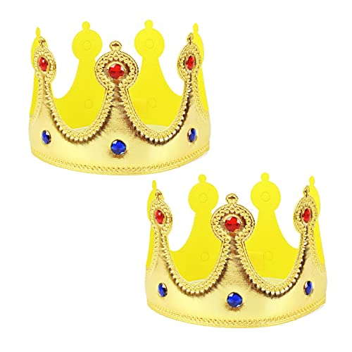 MIVAIUN 2 Stück Königskronen erwachsenes Kind Geburtstag Hüte Handgefertigte Königskrone König und Königin Kronen Prinzessin Tiara Fancy Dress Birthday Party Kostüm Zubehör Dekoration Requisiten(Gold) MIVAIUN 2 Stück Königskronen erwachsenes Kind Geburtstag Hüte Handgefertigte Königskrone König und Königin Kronen Prinzessin Tiara Fancy Dress Birthday Party Kostüm Zubehör Dekoration Requisiten(Gold) von MIVAIUN