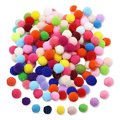 MIVAIUN 250 Stück Pompons, 25 mm Pompons zum Basteln Bunte Filzkugeln Packung, Bälle Flauschigen, Bunt Mini Pompons für Handwerk Herstellung, Hobby Bedarf und DIY Kreativen Dekorationen (Mehrfarbig) von MIVAIUN