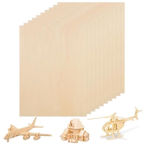 MIVIDE 10 Stück Sperrholzplatte 2mm, 400 x 300 x 2mm Sperrholzplatte zum Basteln, Lindenholz für Heimwerker, Holz zum Dekorieren, Modell, Handwerk MIVIDE 10 Stück Sperrholzplatte 2mm, 400 x 300 x 2mm Sperrholzplatte zum Basteln, Lindenholz für Heimwerker, Holz zum Dekorieren, Modell, Handwerk von MIVIDE