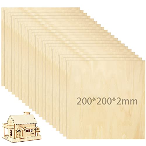 MIVIDE 20stk. Lindenholz 200 x 200 x 2mm Holzplatten zum Basteln, Sperrholzplatte, Bastelholzplatten für DIY, Modell, Kunst und Handwerk MIVIDE 20stk. Lindenholz 200 x 200 x 2mm Holzplatten zum Basteln, Sperrholzplatte, Bastelholzplatten für DIY, Modell, Kunst und Handwerk von MIVIDE