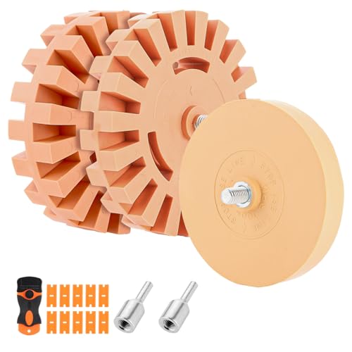MIVIDE 3 Stück Folienradierer Ø100mm & Ø88mm, Radierscheibe Klebereste Dicke 25mm, 20mm, 15mm Folienradierer mit Adapter zum Entfernen von vereiteln, Klebstoffresten MIVIDE 3 Stück Folienradierer Ø100mm & Ø88mm, Radierscheibe Klebereste Dicke 25mm, 20mm, 15mm Folienradierer mit Adapter zum Entfernen von vereiteln, Klebstoffresten von MIVIDE