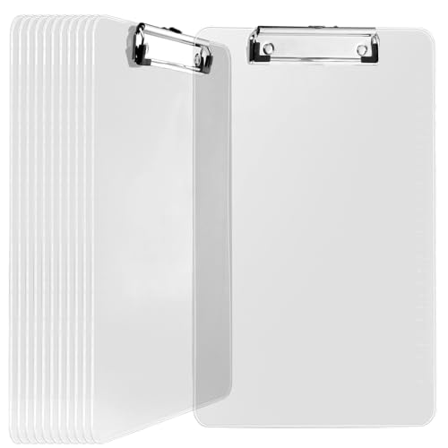 MIVIDE A4 Kunststoff-Klemmbrett Set mit 12 Stück, transparente Kunststoff-Klemmbretter, Büro-Klemmbretter 32,8 x 22,6 cm, Briefgröße für Klassenzimmer, Lehrer, Schule, Zuhause, Bürobedarf MIVIDE A4 Kunststoff-Klemmbrett Set mit 12 Stück, transparente Kunststoff-Klemmbretter, Büro-Klemmbretter 32,8 x 22,6 cm, Briefgröße für Klassenzimmer, Lehrer, Schule, Zuhause, Bürobedarf von MIVIDE