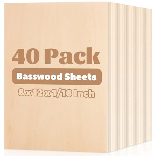 MIVIDE Lindenholzplatten, 20,3 x 30,5 cm, Bastel-Sperrholzplatten, 2 mm Lindenholz zum Laserschneiden, Sperrholzplatte, unlackiertes Holz für Handwerk, DIY, Ornamente und Modelle, Gravieren, Zeichnen MIVIDE Lindenholzplatten, 20,3 x 30,5 cm, Bastel-Sperrholzplatten, 2 mm Lindenholz zum Laserschneiden, Sperrholzplatte, unlackiertes Holz für Handwerk, DIY, Ornamente und Modelle, Gravieren, Zeichnen von MIVIDE