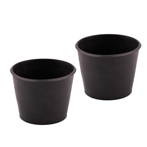 MIVOS Gipsbecher 2er Set - 2x500ml - Anrührschale aus Kunststoff - Anrührbecher - Flexible Ausführung - Zum Anrühren von Gips, Spachtelmasse - Gipsschale - schwarz - MADE IN EU von MIVOS