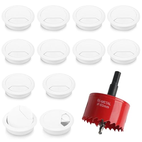 12 Stück Schreibtisch Kabeldurchführung 60mm Kabeldurchlass mit 1 Stück Lochsäge Kabeldurchführung Tisch Rund Kabelführung zum Eindrücken Lochabdeckung Kabelloch für Tisch Büro Arbeitsplatz 12 Stück Schreibtisch Kabeldurchführung 60mm Kabeldurchlass mit 1 Stück Lochsäge Kabeldurchführung Tisch Rund Kabelführung zum Eindrücken Lochabdeckung Kabelloch für Tisch Büro Arbeitsplatz von MIYUANGKJ