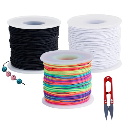 Gummiband für Armbänder 3 Rollen 1mm x 100 m Elastische Faden mit Schere Perlenschnur Gummikordel Nylonschnur Regenbogen Stretch Schnur Gummischnur für DIY Handwerk Schmuckherstellung Bastelarbeiten Gummiband für Armbänder 3 Rollen 1mm x 100 m Elastische Faden mit Schere Perlenschnur Gummikordel Nylonschnur Regenbogen Stretch Schnur Gummischnur für DIY Handwerk Schmuckherstellung Bastelarbeiten von MIYUANGKJ