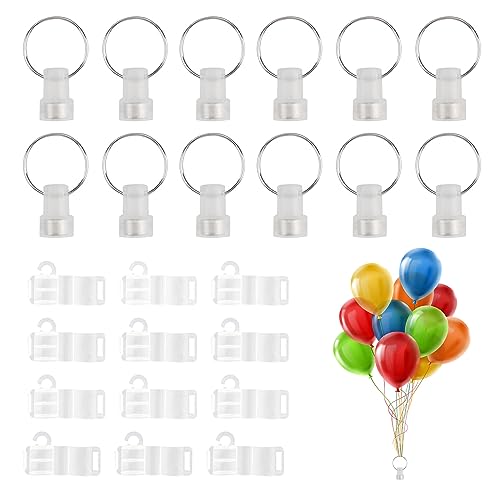 MIYUANGKJ Gewicht für Heliumballons, Set mit 24 Gewichten, Ballonclips, Plastikkonus für Heliumballons für die Dekoration von Hochzeiten und Partys von MIYUANGKJ