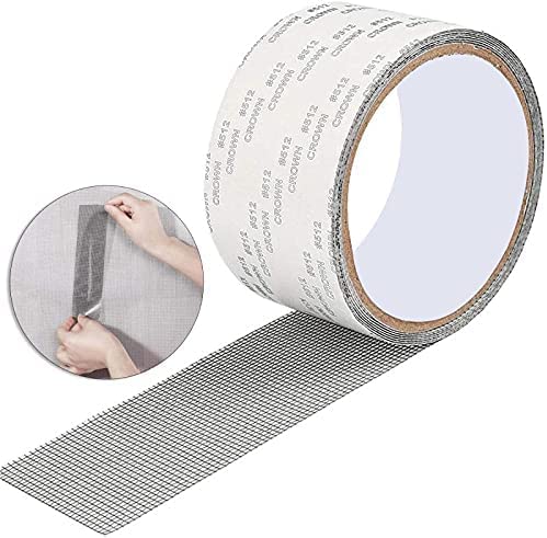 MIZT Reparaturband für Fliegengitter Fiberglas Klebeband Reparaturband Fensterband für Insektenfenster 5 cm x 200 cm, grau von MIZT