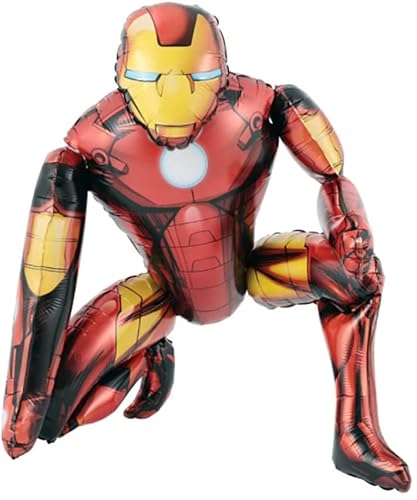 Superheld Ironman Luftballons, Air walker Folienballon Ballon, Superhelden ​Avengers Marvel Party Decorations für Kindergeburtstag Deko Dekoration Motto party, 55cm x 63cm von MIZT