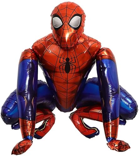 Superheld Spiderman Luftballons, Air walker Folienballon Ballon, Superhelden ​Avengers Marvel Party Decorations für Kindergeburtstag Deko Dekoration Motto party, 55cm x 63cm von MIZT