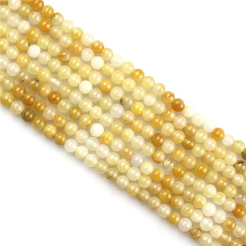 MJDCB 225 stück Natürlichen Kleinen Stein Perlen 3mm Gemischte Farbe Gelbe Jade Runde Glatte Lose Edelstein Perle für Schmuck Machen Armbänder Ohrringe Halsketten Zubehör von MJDCB