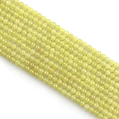 MJDCB 320 stück Natürlichen Kleinen Stein Perlen 2mm Gelbe Zitrone Jade Runde Glatte Lose Edelstein Perle für Schmuck Machen Armbänder Ohrringe Halsketten Zubehör von MJDCB