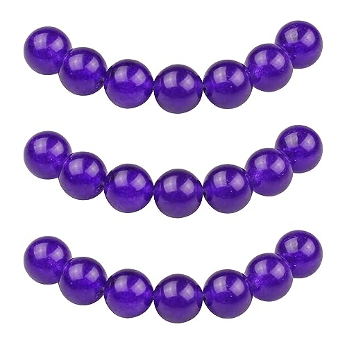 MJDCB Perlen zum Auffädeln 10mm 35 stück Lila Jade Halbedelsteine Perlen mit Loch Lose Runde Steinperlen für Herstellung Schmuck Armbänder Halsketten MJDCB Perlen zum Auffädeln 10mm 35 stück Lila Jade Halbedelsteine Perlen mit Loch Lose Runde Steinperlen für Herstellung Schmuck Armbänder Halsketten von MJDCB