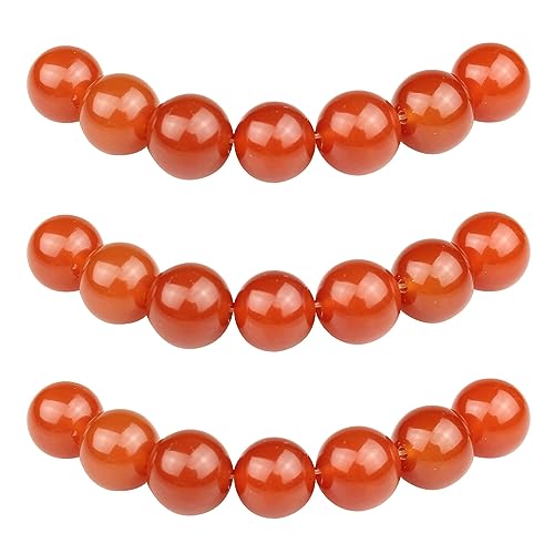MJDCB Perlen zum Auffädeln 12mm 30 stück Roter Karneol Achat Halbedelsteine Perlen mit Loch Natürliche Lose Runde Steinperlen für Herstellung Schmuck Armbänder Halsketten MJDCB Perlen zum Auffädeln 12mm 30 stück Roter Karneol Achat Halbedelsteine Perlen mit Loch Natürliche Lose Runde Steinperlen für Herstellung Schmuck Armbänder Halsketten von MJDCB