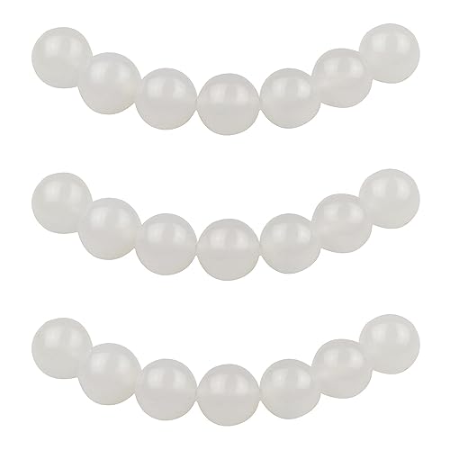 MJDCB Perlen zum Auffädeln 12mm 30 stück Weißer Achat Halbedelsteine Perlen mit Loch Natürliche Lose Runde Steinperlen für Herstellung Schmuck Armbänder Halsketten MJDCB Perlen zum Auffädeln 12mm 30 stück Weißer Achat Halbedelsteine Perlen mit Loch Natürliche Lose Runde Steinperlen für Herstellung Schmuck Armbänder Halsketten von MJDCB