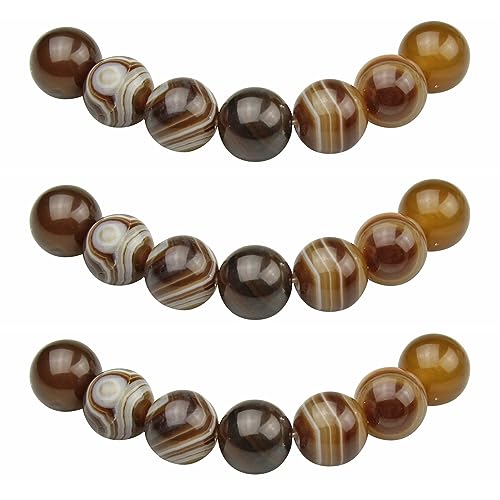 MJDCB Perlen zum Auffädeln 4mm 85 stück Braun Gestreifter Achat Halbedelsteine Perlen mit Loch Natürliche Lose Runde Steinperlen für Herstellung Schmuck Armbänder Halsketten MJDCB Perlen zum Auffädeln 4mm 85 stück Braun Gestreifter Achat Halbedelsteine Perlen mit Loch Natürliche Lose Runde Steinperlen für Herstellung Schmuck Armbänder Halsketten von MJDCB